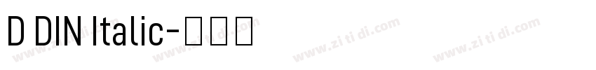 D DIN Italic字体转换